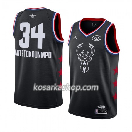 Dres Milwaukee Bucks Giannis Antetokounmpo 34 2019 All-Star Jordan Brand Crna Swingman